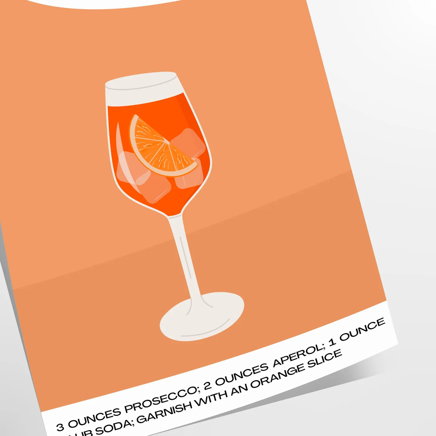 space stunning Cocktail Spritz poster vibrant orange hues sleek black backdrop wall art unique gift artwork touch sophistication room decor unframed selections